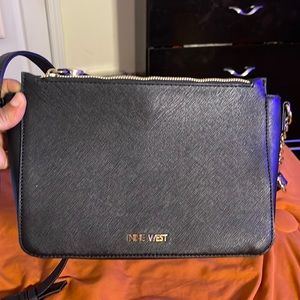 Black with gold hardware NineWest bag